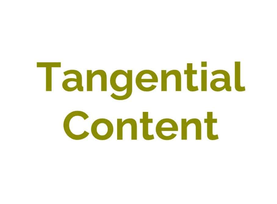 tangential-content in grüner Schrift auf weißen Hintergrund